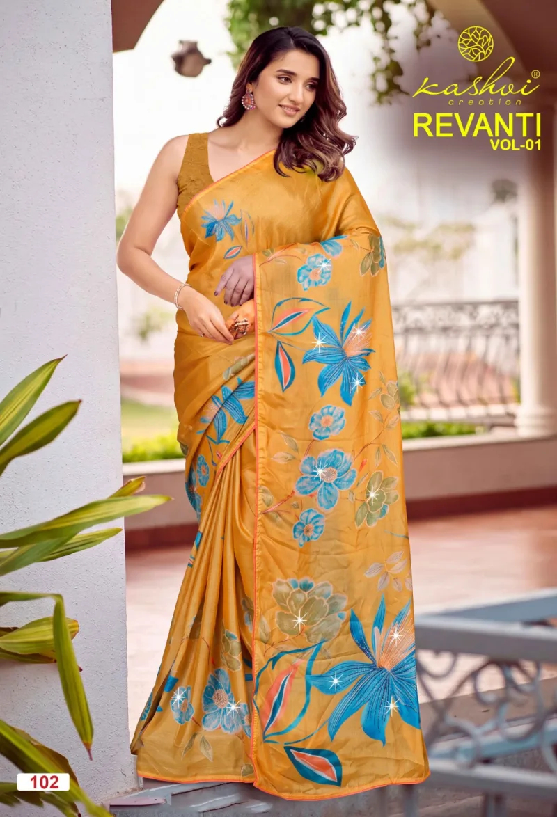 Revanti Vol 1 By Kashvi Tesla Digital Printed Saree 